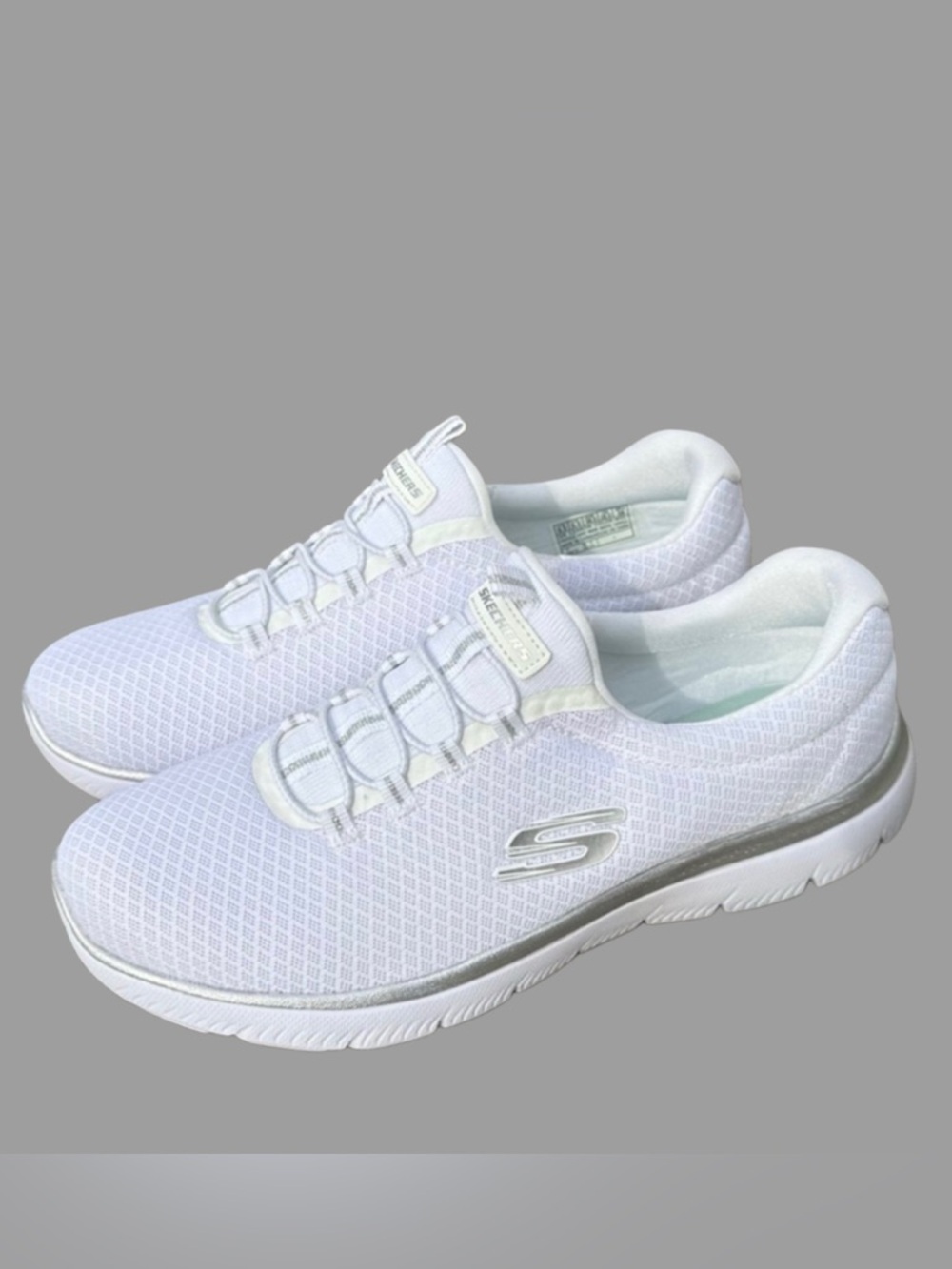 Skechers Summits Memory Foam White Sneakers Women’s 8.5W Walking Comfort Shoes